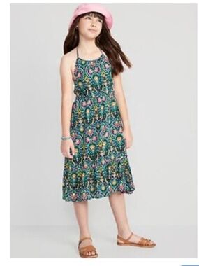Fit and flare halter dress for young girl size 8